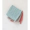 Hello Honey® 8" Blue, Red & Brown Square Crocheted Cotton Pot Holder Set